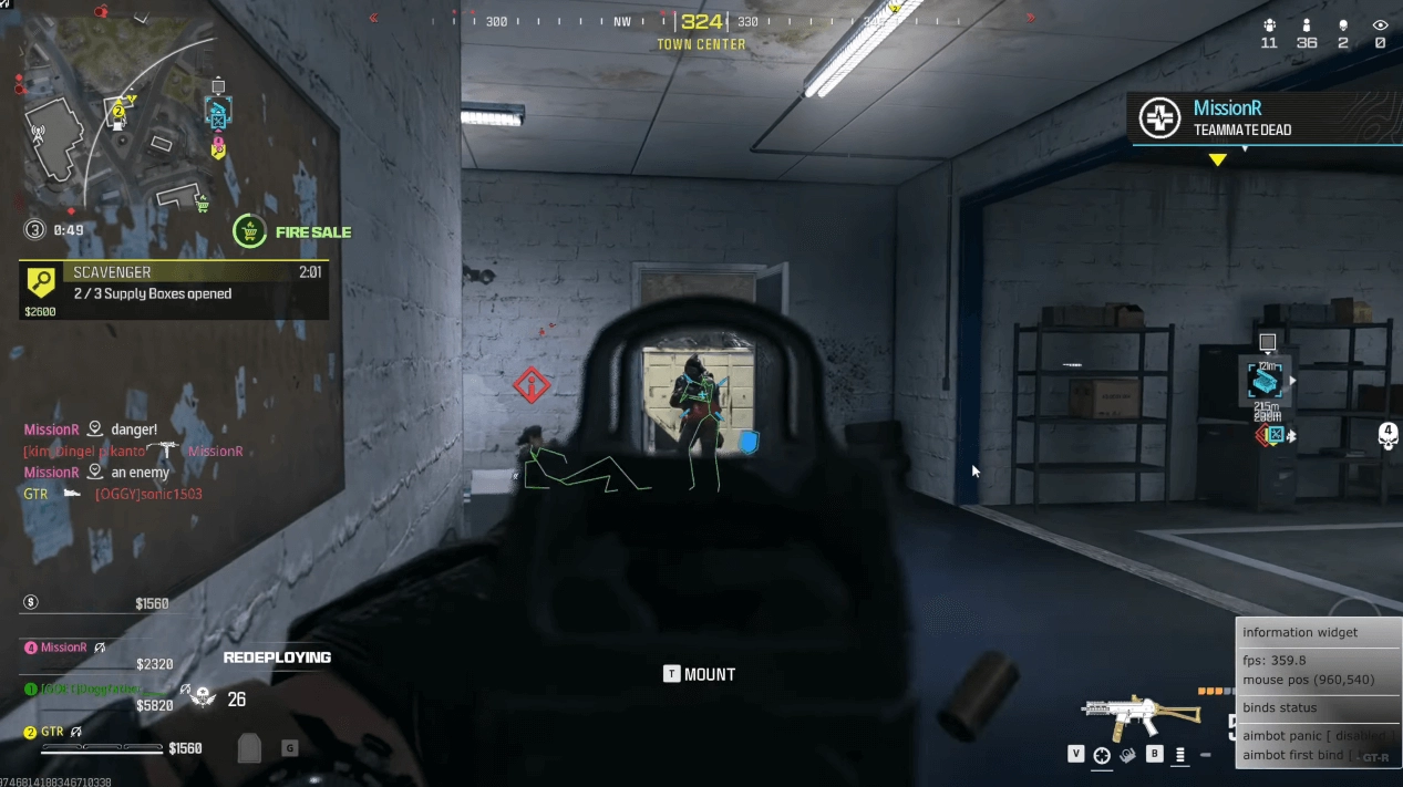 ESP highlighting enemies